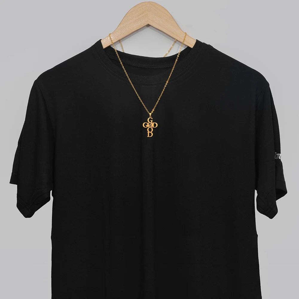 Ожерелье из нержавеющей стали золотой серебряный цвет хорошее &amp Бог Подвеска