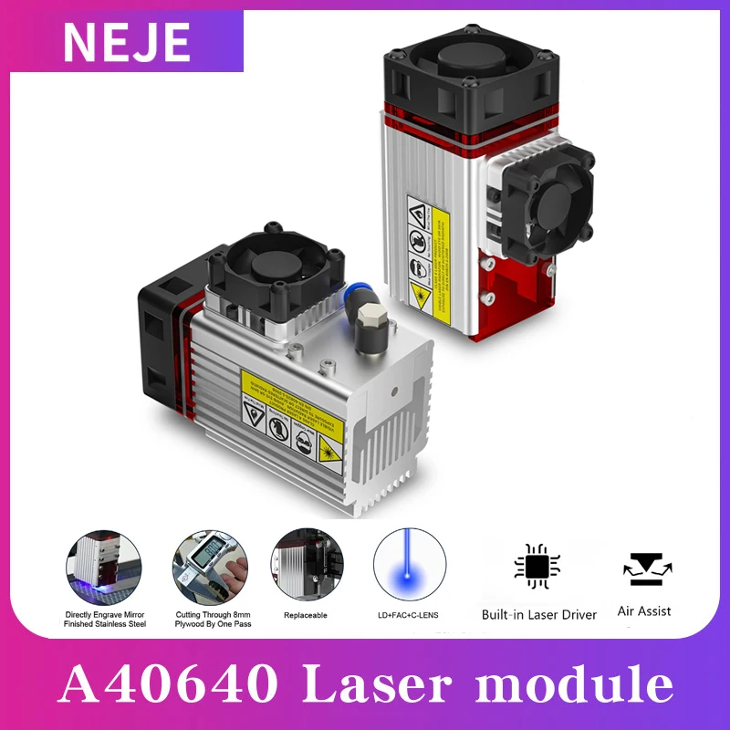 Enlarge NEJE A40640 Laser 12W+ OUTPUT Engraver Cutting Module DIY Laser Machine BUILT-IN HIGH PRESSURE AIR ASSIST Part