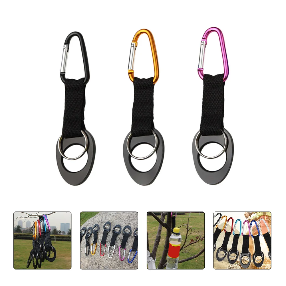 

8Pcs Outdoor Kettle Buckle Aluminum Alloy Bottle Carabiner Backpack Hanging Hook