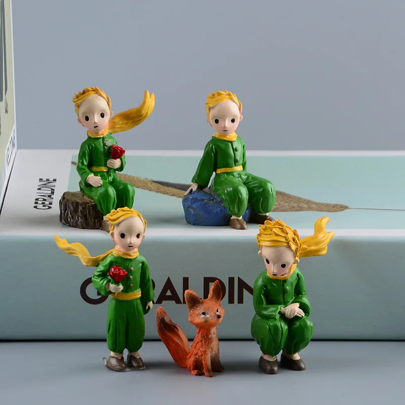LLavero de figura 3D de El Principito de dibujos animados, llavero con cordón de zorro y Animal, accesorios de baratija acrílica, bolsa, accesorios para llaves de muñeca