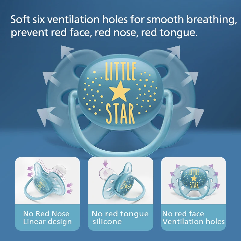 Успокаивающая Соска Philips Avent Из Силикагеля Для Новорожденных 0-6 Месяцев