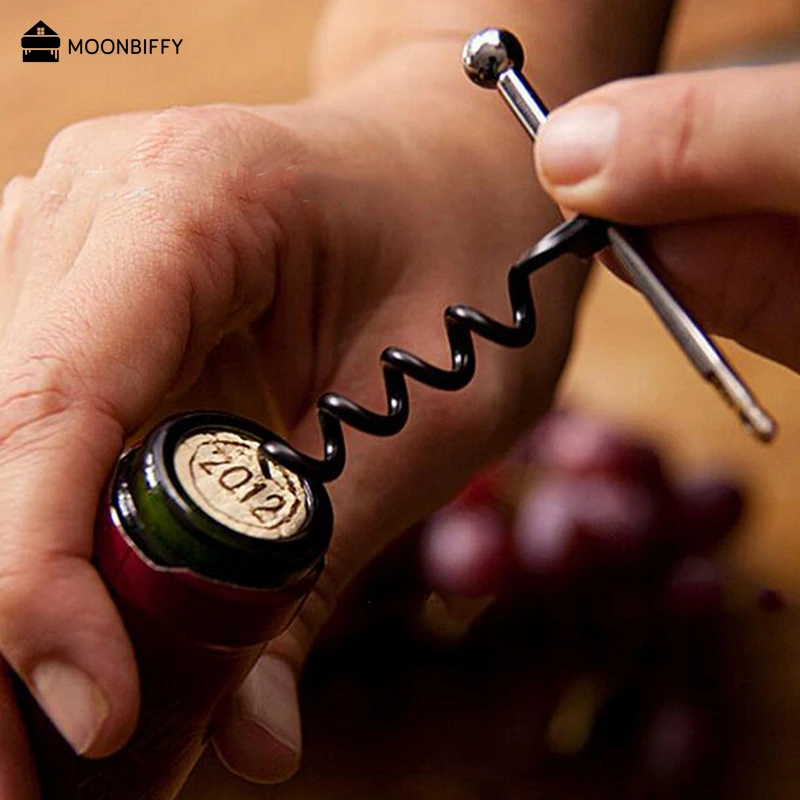 

Creative Multifunction Mini Outdoor Stainless Steel Red Corkscrew Wine Bottle Opener with Ring Keychain Bottle Opener Lever Tool