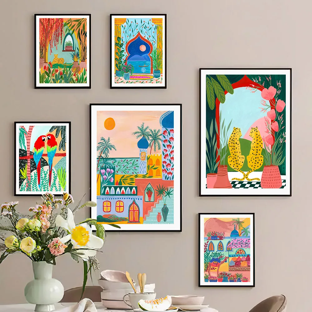 Настенная Картина на холсте с изображением Египта Марокко тропических джунглей