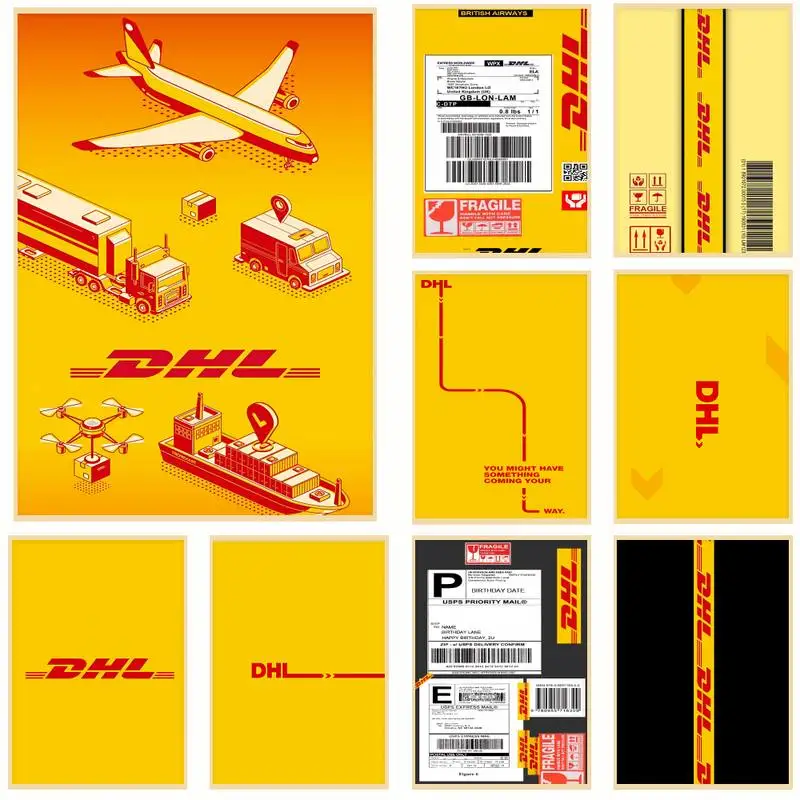 

DHL Экспресс плакат ретро плакат для дома бара кафе художественная Настенная Наклейка коллекция картины обои украшение