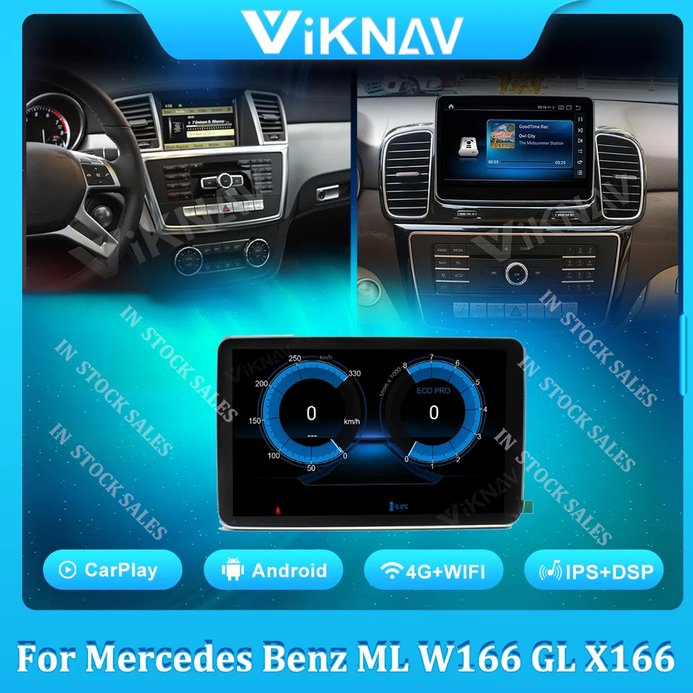 

For Mercedes Benz ML W166 GL X166 2012-2019 Android 11 Car Radio Snapdragon 256G Multimedia Player Auto Tape Recorder