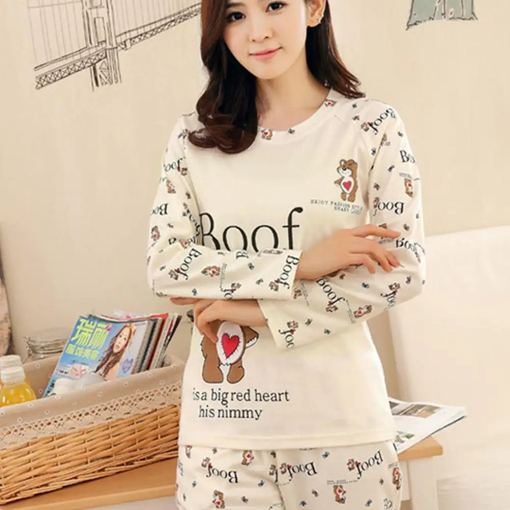 

Ladies Womens Pyjamas Set Long Sleeve Top Nightwear Stretchy Sleepwear Nightwear Sleeve Pajamas Long Loose Loungewear W7c9