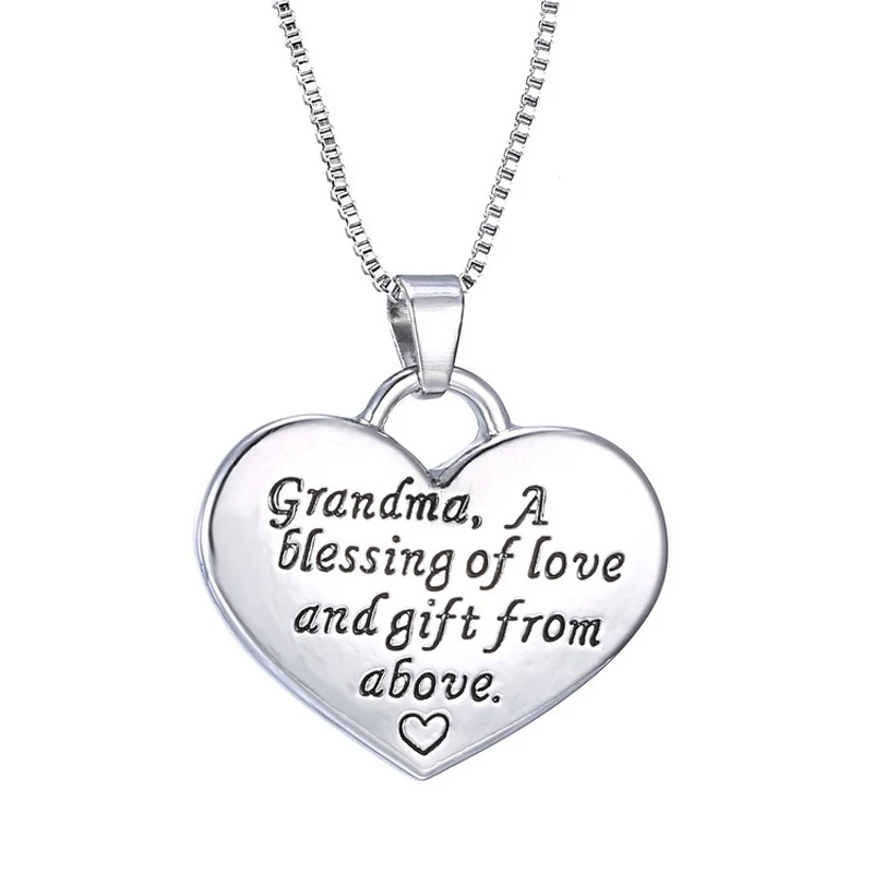 

Trendy Silver Color Love Heart Pendant Necklaces for Women Vintage Collar Chain Necklace on the Neck Jewelry Mother's Day Gifts
