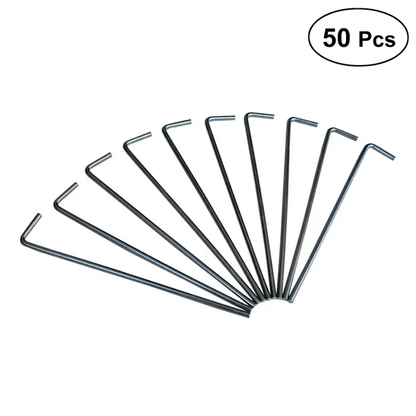 

50pcs 18cm Tent Stakes Heavy Duty Galvanized Metal Tarp Pegs for Camping Outdoor Activity