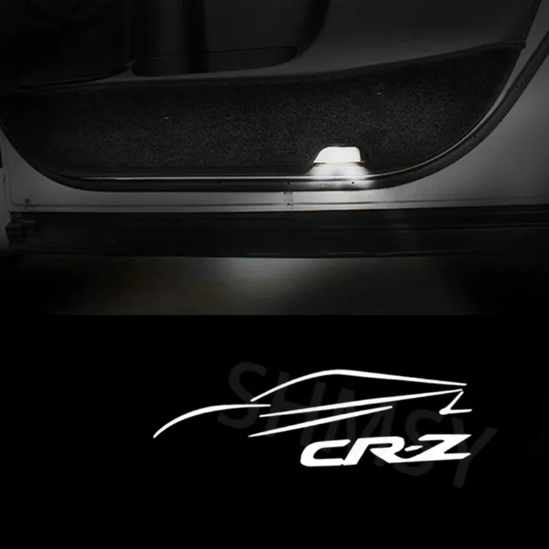 

2 шт., проектор двери автомобиля, светодиодный светильник Ghost Shadow, приветственная лампа для Honda CRZ 2010 2011 2012 2013 2014 2015 2016 2017 2018 2019-2021