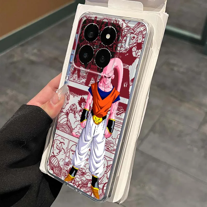 Фото Чехол для телефона Dragon Ball Anime Buu для Xiaomi 17 15 14 13 12 12S 12X 12T 11 11T Pro max Lite ultra TPU, прозрачный №1