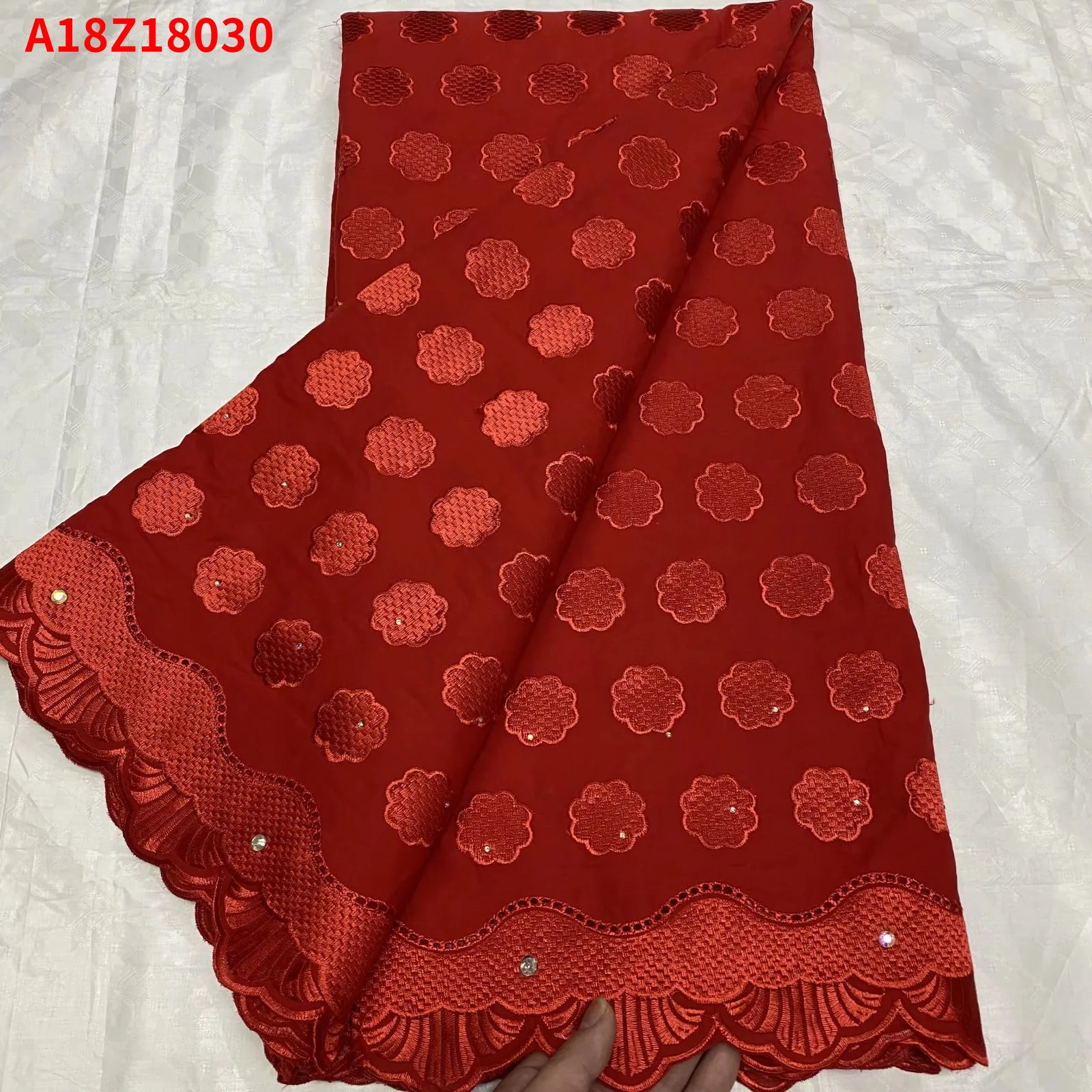 

Замечательная африканская нигерийская кружевная ткань из хлопка с вышивкой для свадьбы A18Z18030B