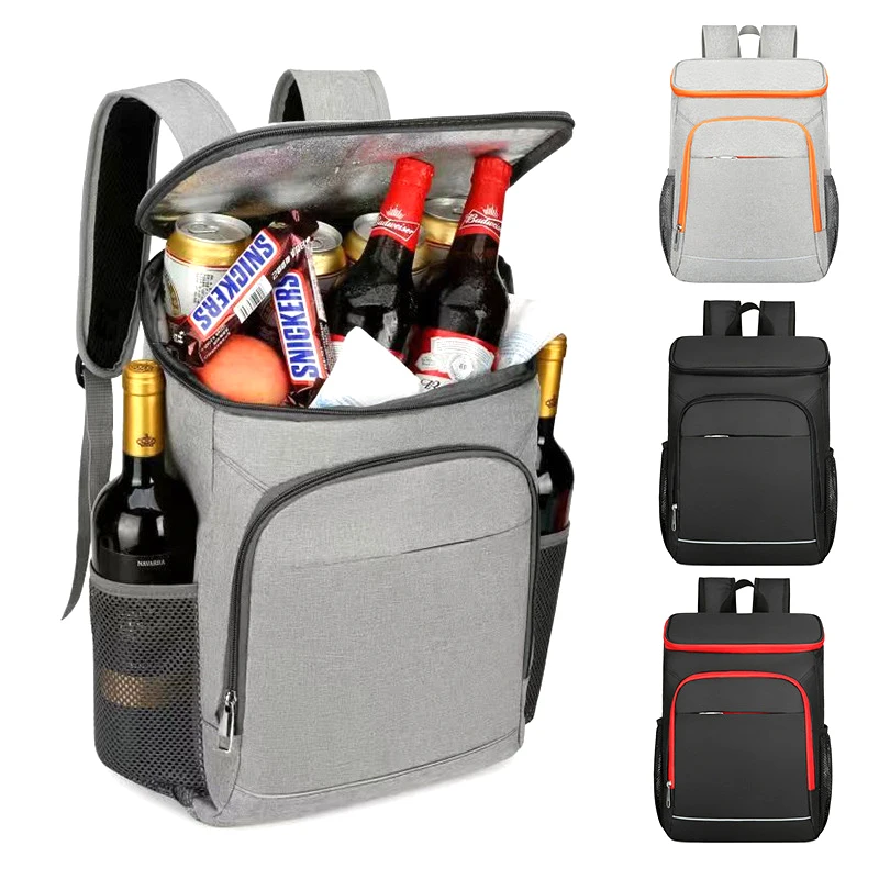

Large Insulated Backpack Cooler Bag Outdoor Thermal Preservation Camping Refrigerator Picnic Bags Leak Proof Food Backpack 2023