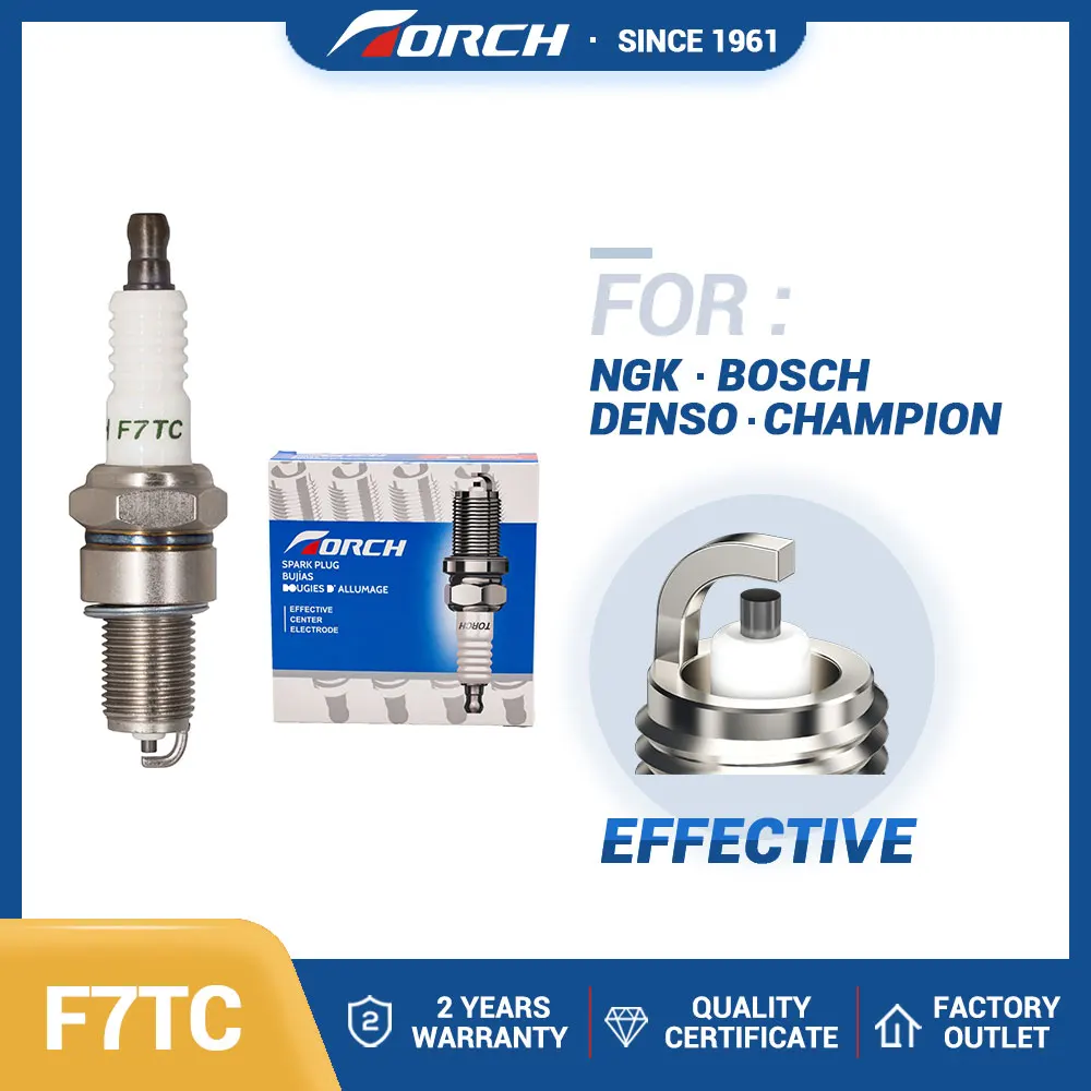 

Torch Spark Plug F7TC Candle Replace for SUBARU 22401-AA090 BERU Z43 SUZUKI 09482-00226 09482-00385 MITSUBISHI MS851024 MS851439