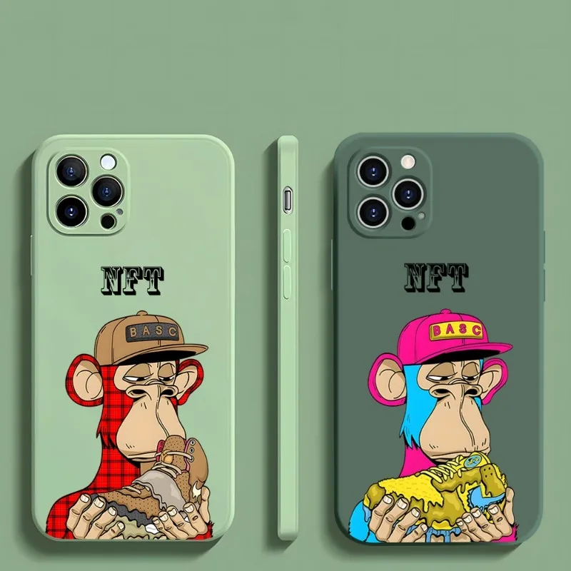 

Sports Brand Shoe NFT Ape Club Phone Case Gray And Purple For IPhone 12Pro 13 11 14 Max Mini Xs X Xr 7 8 6 6s Plus Se 2020 Cover