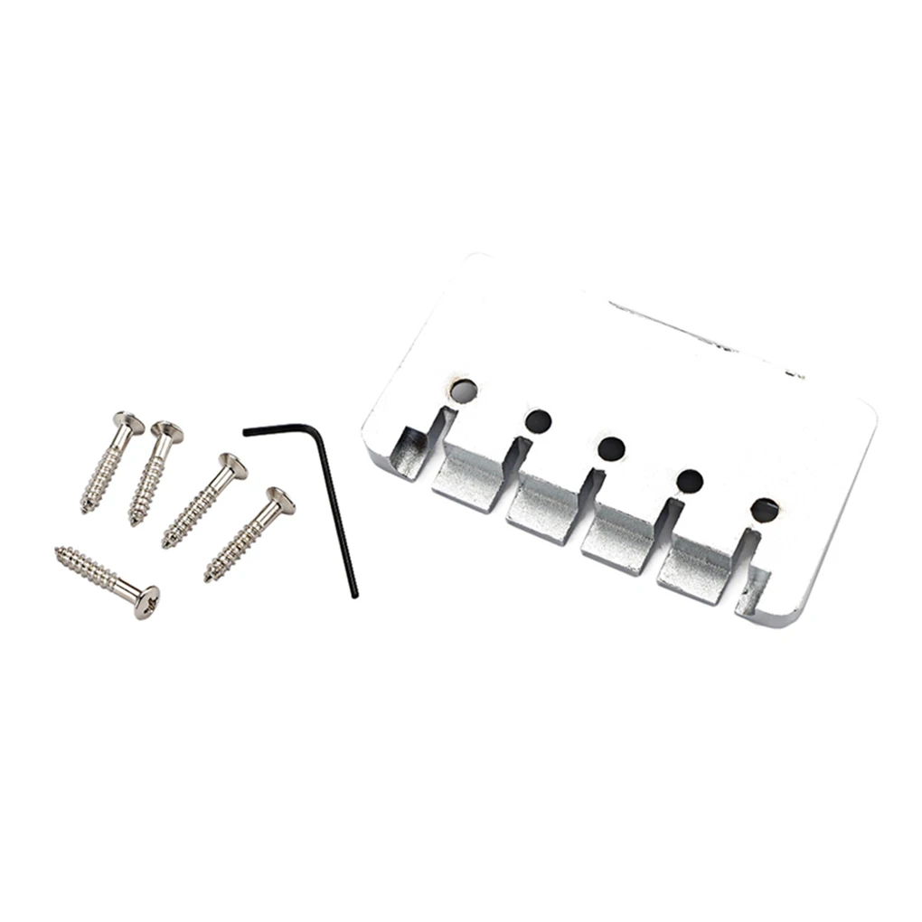 

Guitar Bridge Set Guitars with Screws and Spanner Wear-resistant Stable Replacement Instrument Accessory Bass DIY Parts