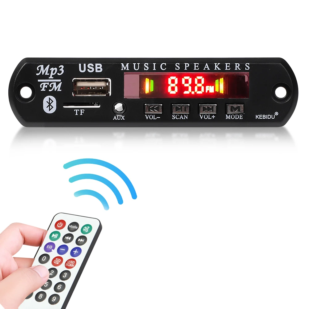 Автомобильный радиомодуль 12 В 2x25 Вт стерео Bluetooth 5 0 MP3 декодер плата 8-20 в 50