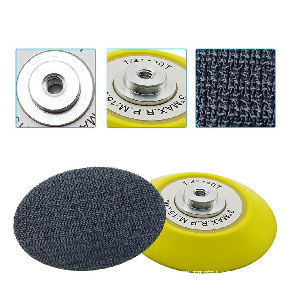 

3inch Polishing Sanding Disc Backing Pads Hook And Loop Backed Plate Abrasive Disks For Pneumatic Sander Abrasive Tools