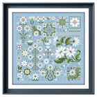 Набор для вышивания крестиком в виде ромашек, Сказочная Маргаритка, ткань аида, 18 карат, 14 карат, 11 карат, небесно-голубая хлопковая нить, наборы для вышивания, Набор для творчества