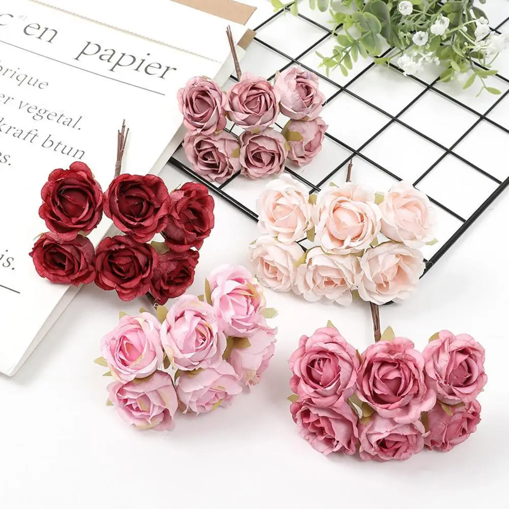

Fake Plant Useful Reusable Real Touch Vintage Elegant Fake Flower for Party Flower Decor Faux Plant Decor