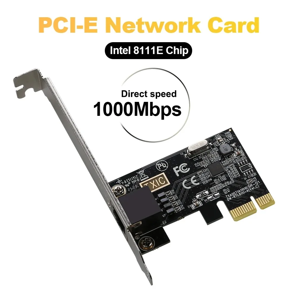PCI-E гигабитная Ethernet-карта RTL8111E проводная десктопная сетевая карта 1000M PCIe без