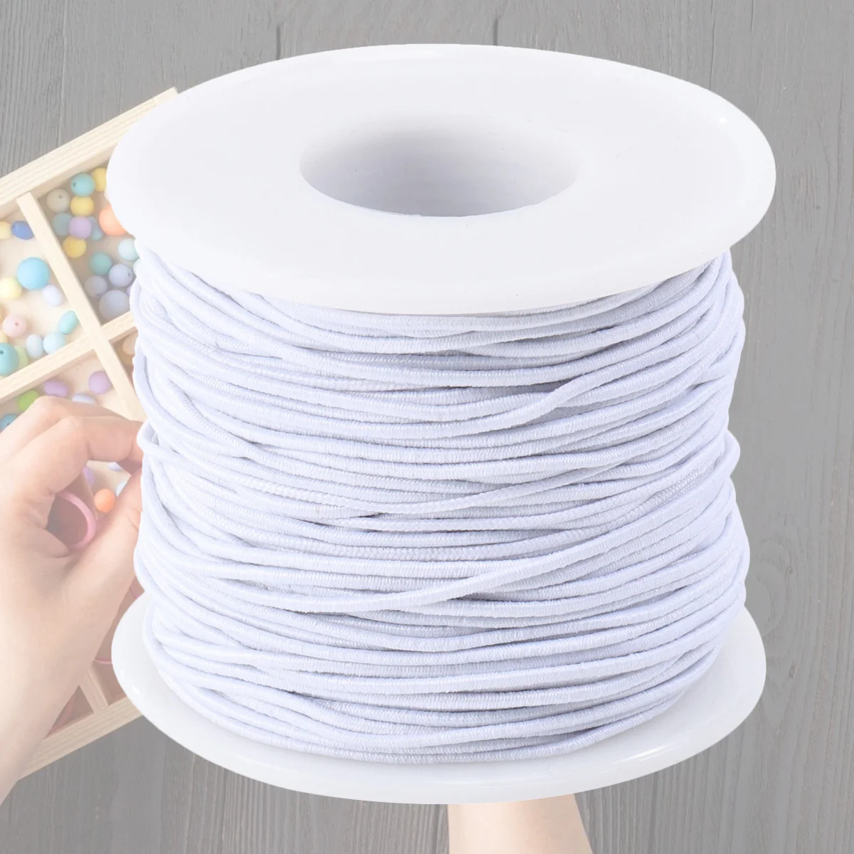 

Elastic Cord String Rope Spool Sewing Stretch Beading Stretchy Bands Braceletthread Roll Cords Knit Tie Earloop Rubber Ear Band