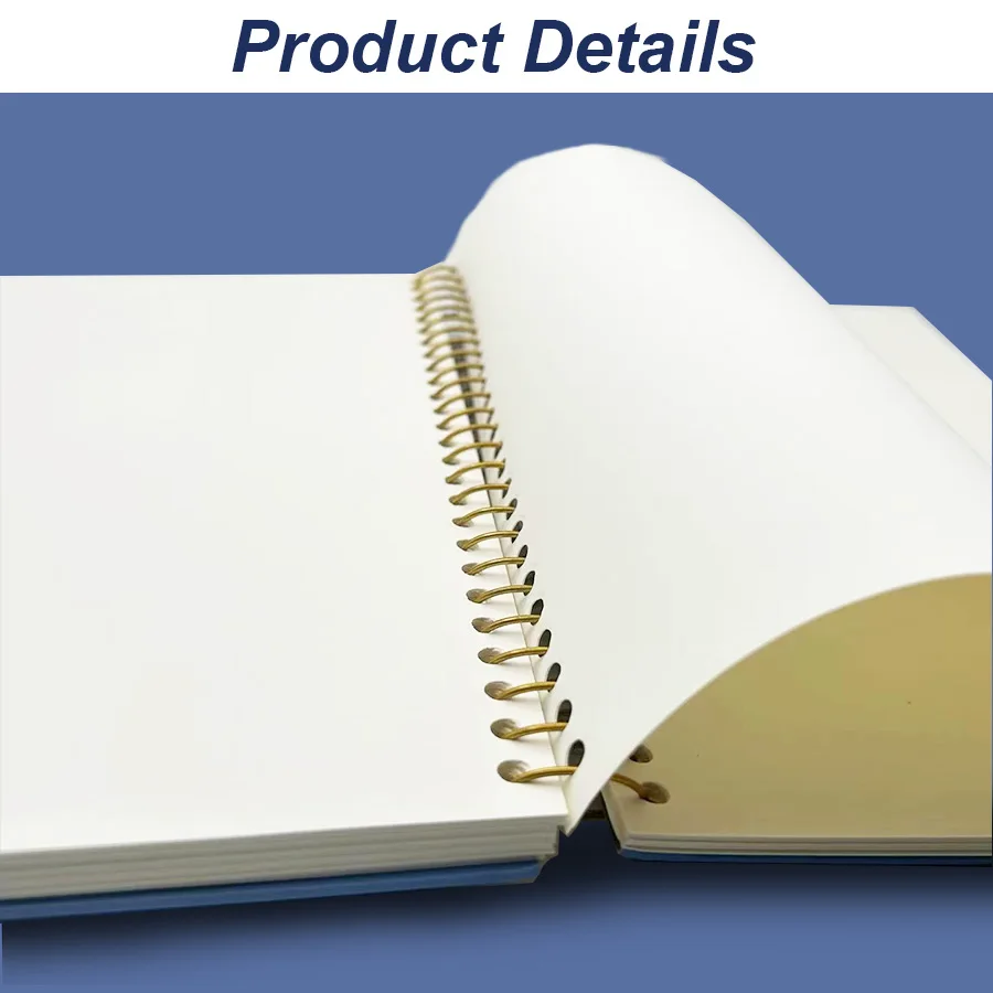 Блокнот на спирали B5 в твердой обложке с 300 внутренними страницами 150 листов