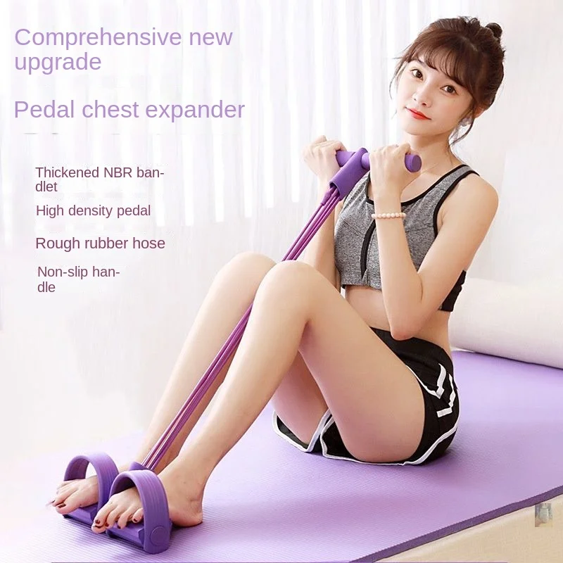 

Fitness Resistance Bands 4 Resistanc Elastic Pull Ropes Exerciser Belly Elastic Bands Equipment Indoor Fitness Gym Workout