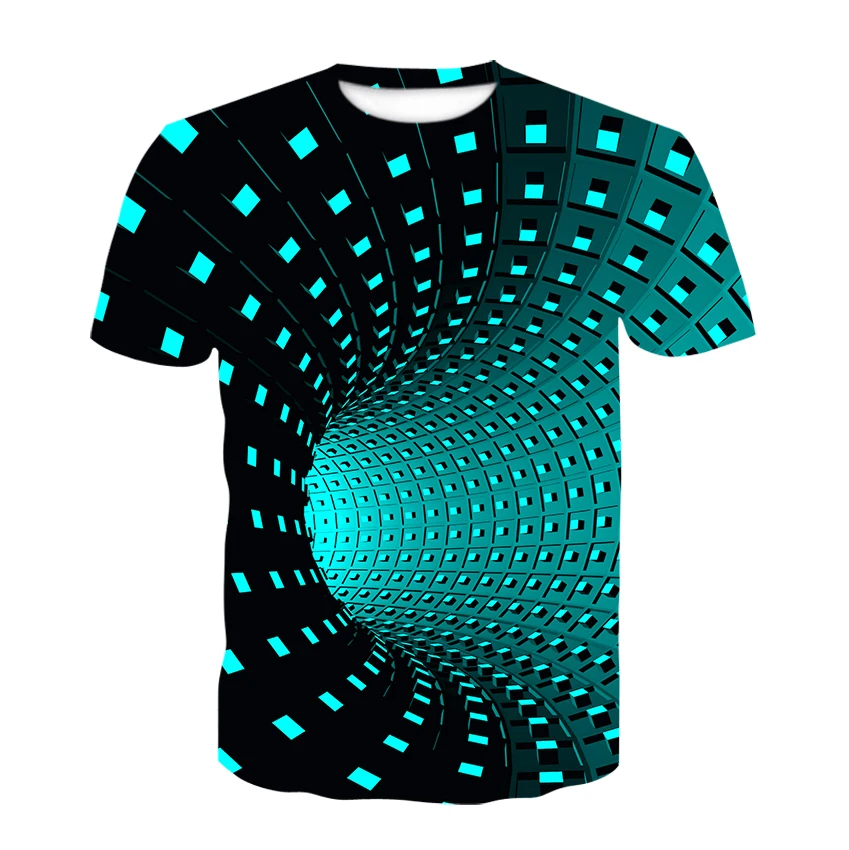 

Summer Men's T-Shirts Swirl Graphic 3D T-Shirts Fashion Tops Lightweight Breathable Short Sleeve High Street Streetwear