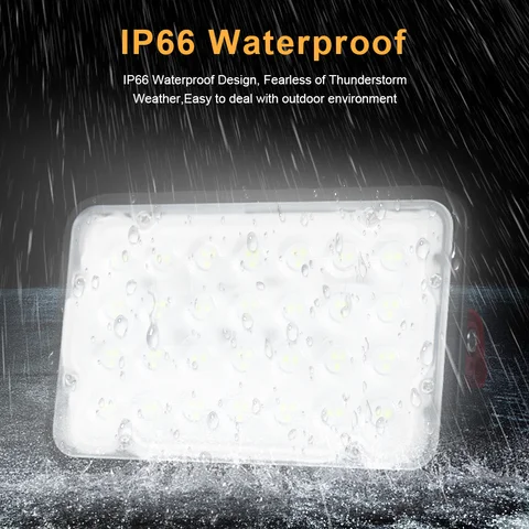 YEMEKE Уличный прожектор LED 50/100/200/400 Вт, IP66, холодный/теплый белый