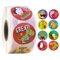 50 500pcs 1 1 5 inch stickers childrens toy school rewards handmade gift sealing sticker baking sticker label craft stationery