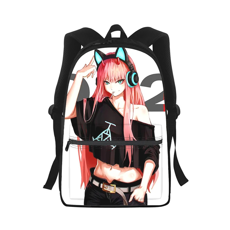 DARLING in the FRANXX Anime Men Women Backpack 3D Print Fashion Student School Bag Laptop Backpack Kids Travel Shoulder Bag