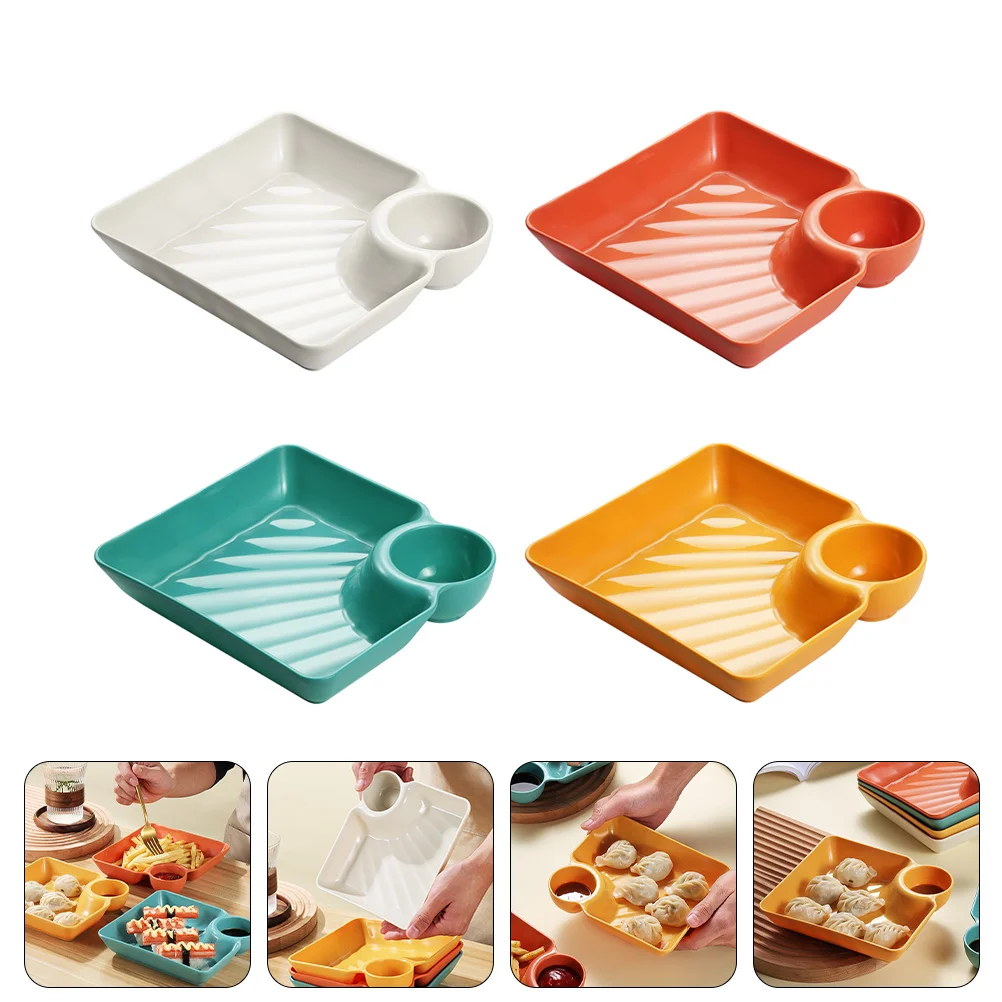 

Plate Plates Sushi Serving Dumpling Dish Sauceceramicsnack Dessert Dinner Dipdishes Tray Japanese Holder Dipping Setbowl Platter