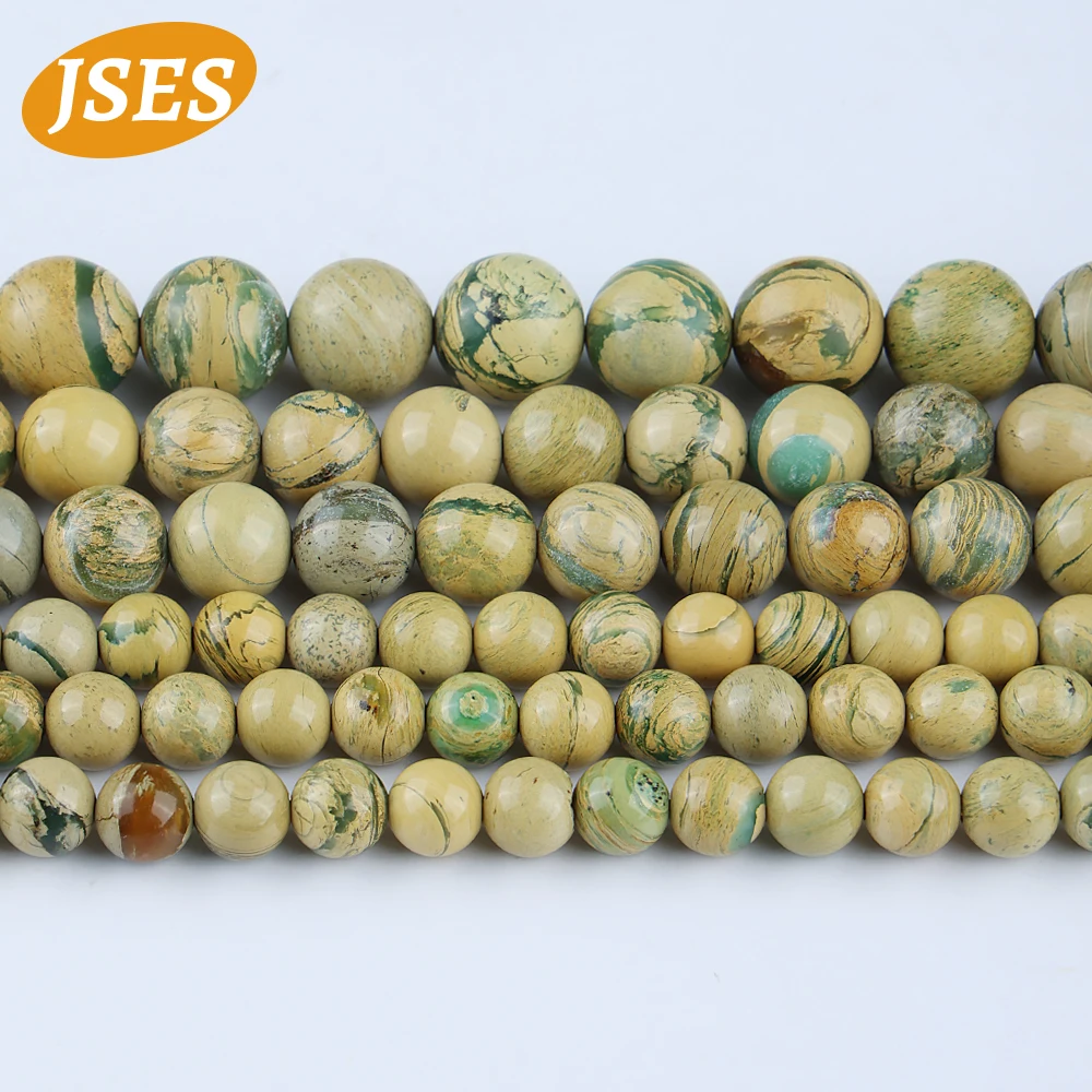 Бусины-разделители из натурального камня яшма дракона 6/8/10 мм