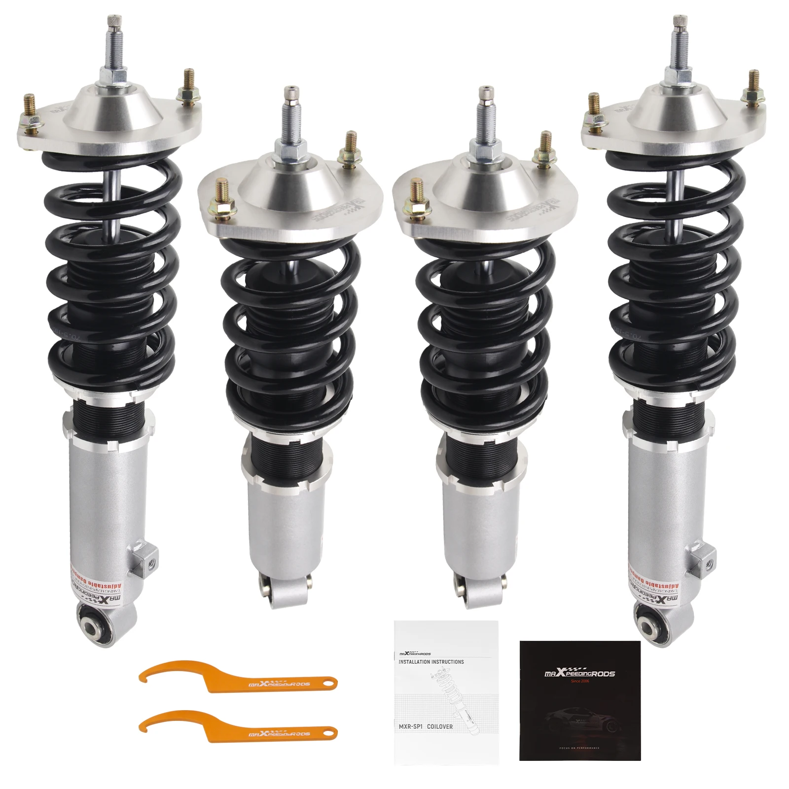 Фото Комплект подвески maXpeedingrods Coilovers с регулируемым демпфером для Mazda Miata MX-5 1990-2005, серый №4