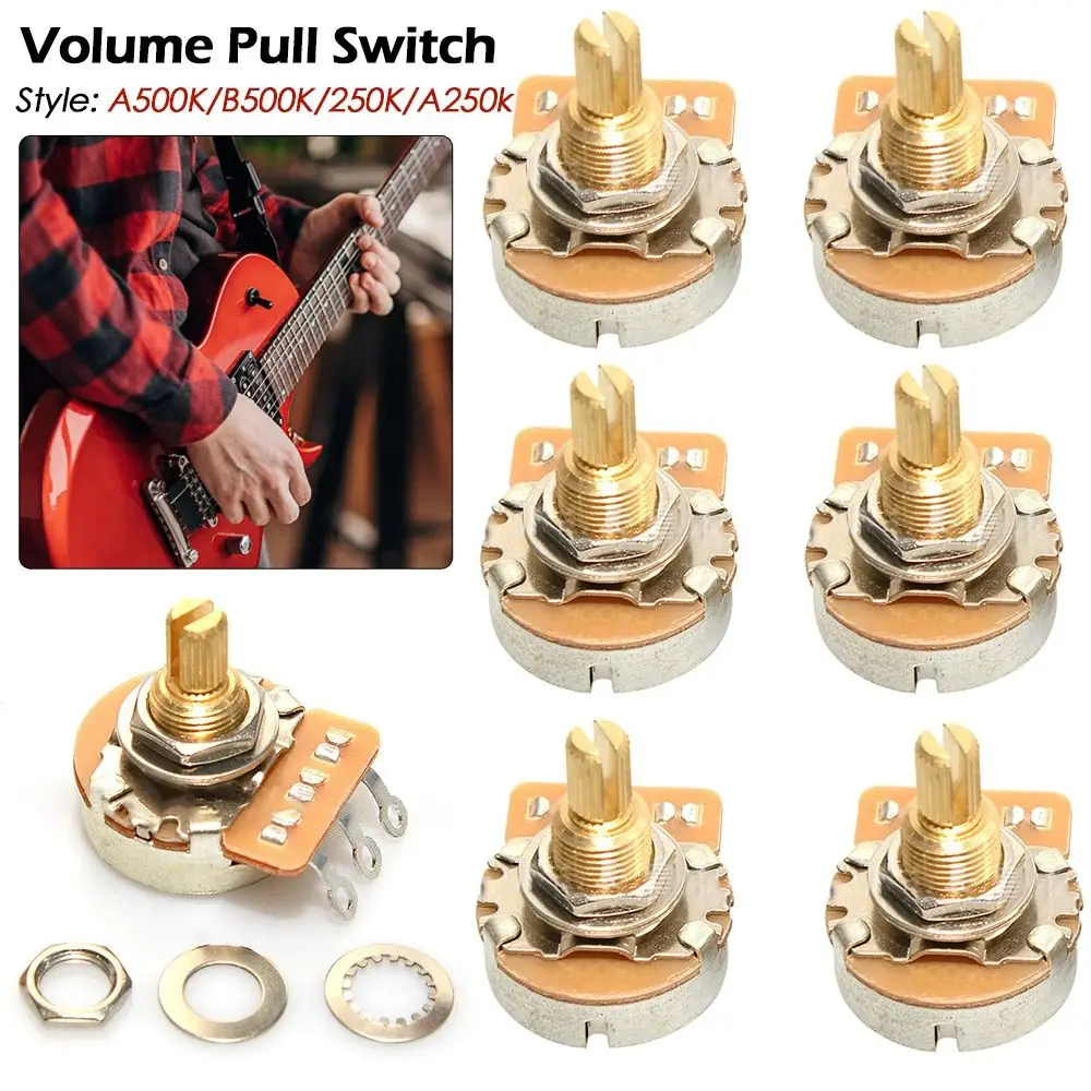 1 шт 3/8 &quotрезьбовой короткий вал 24 зубца гитарные потенциометры латунные валы