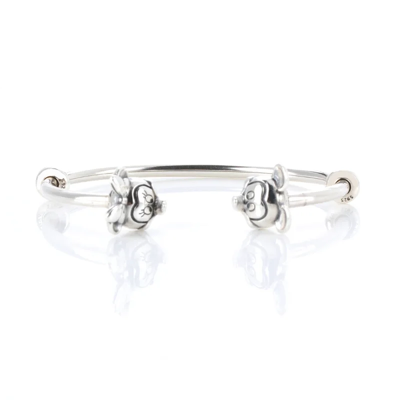 

pan New Open Bracelet Creative Mickey and Minnie Bracelet Basic Bracelet Female Wholesale Gift