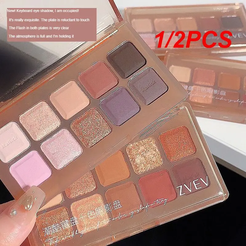 

1/2PCS Beauty Products Ten Color Eye Shadow Plate Matte Eyeshadow Eye Makeup Pearlescent Shiny Eye Makeup Beginner No Powder