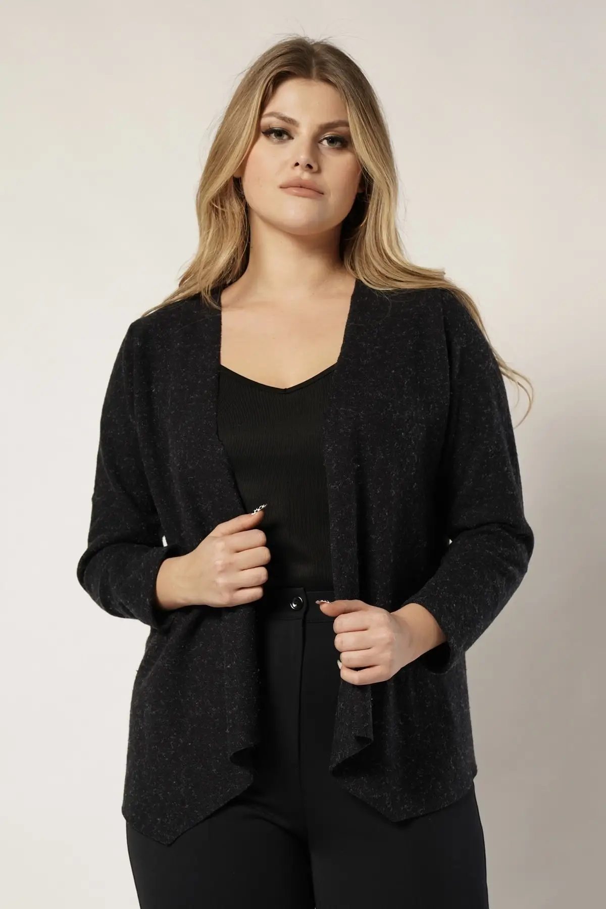 

Женский кардиган, Повседневная вязаная спортивная одежда с длинным рукавом, Повседневные вязаные качественные Модные свитеры, свободный д...