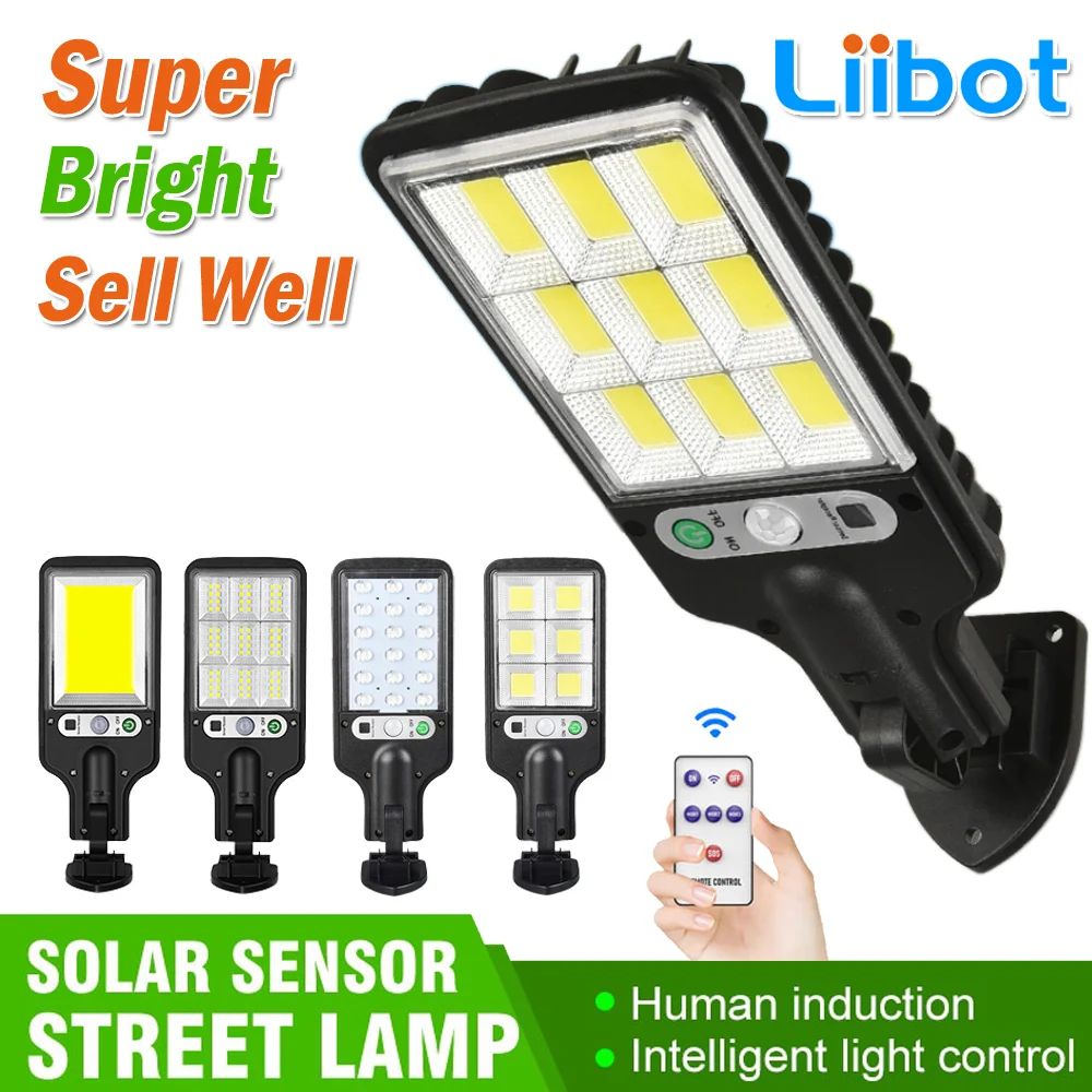 

Liibot Solar Street Lights Outdoor Solar Lamp 3 Light Mode Waterproof Motion Sensor Security Lighting for Garden Patio Path Yard