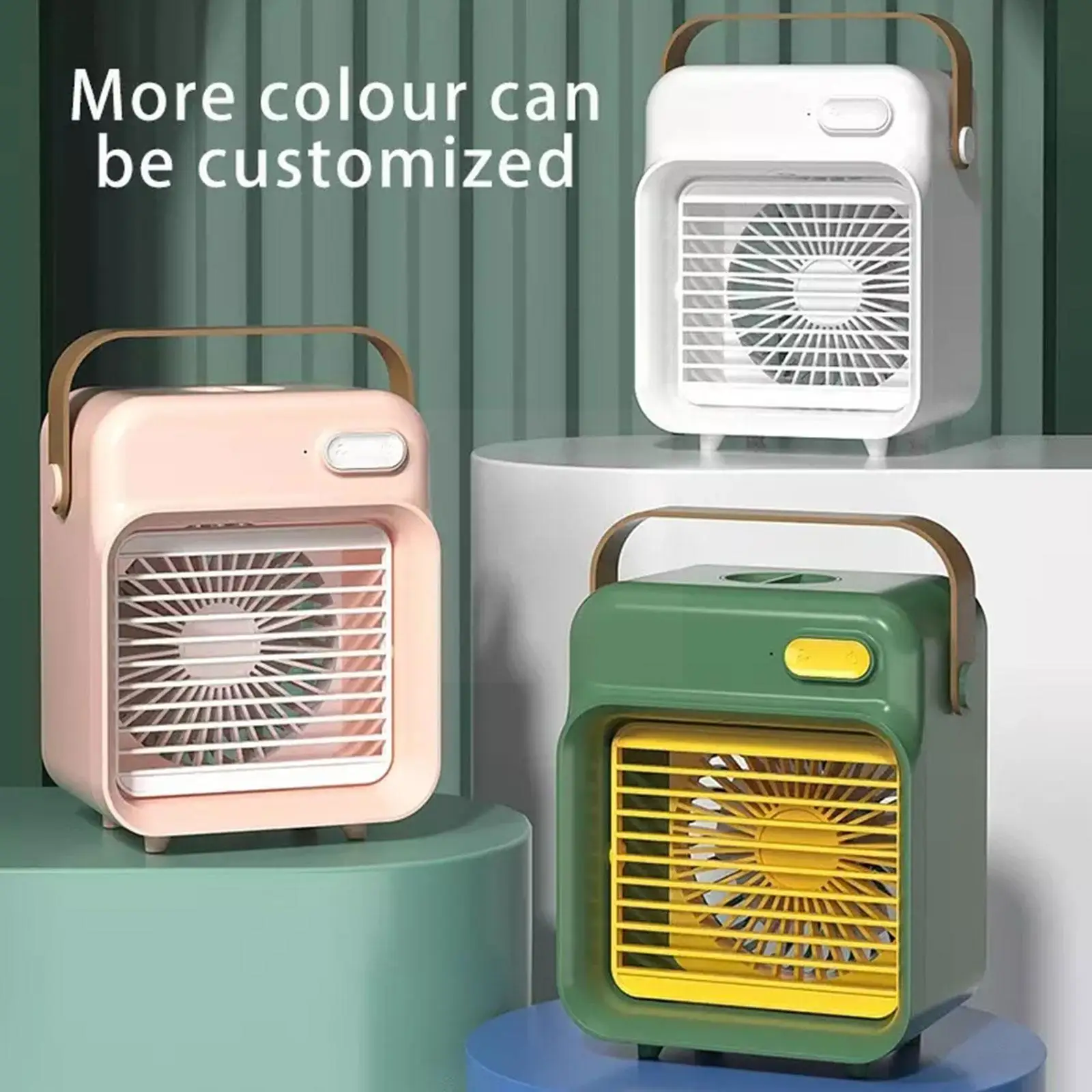 

Portable Air Conditioner Fan Mini Cooler Desktop Water Strong Cooling Moisturizing Fan For Home Office Humidifier For Summe P4H9