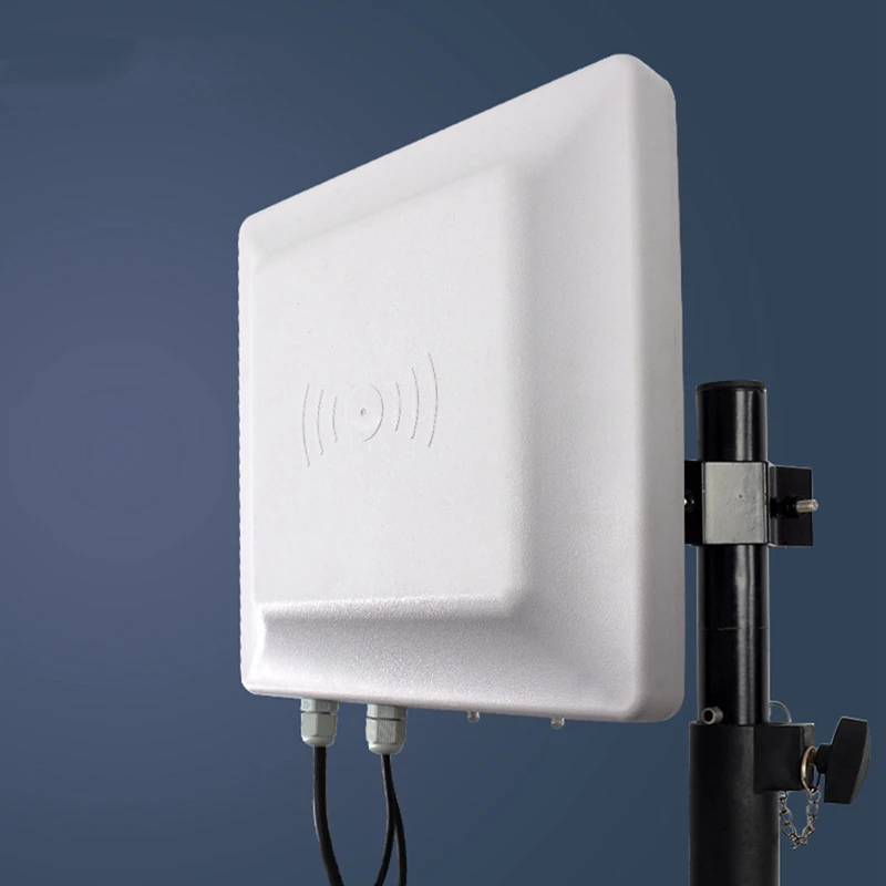 0-5 м UHF Rfid-считыватель дальнего действия встроенная круглая антенна 30 дБм RS232/485