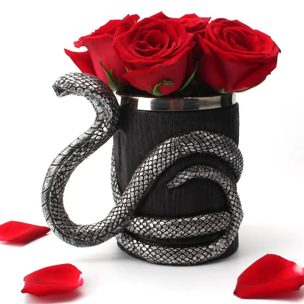 

Wood Stainless Steel Cup Resin Double Layer 600 Ml Wine for Restaurant Men