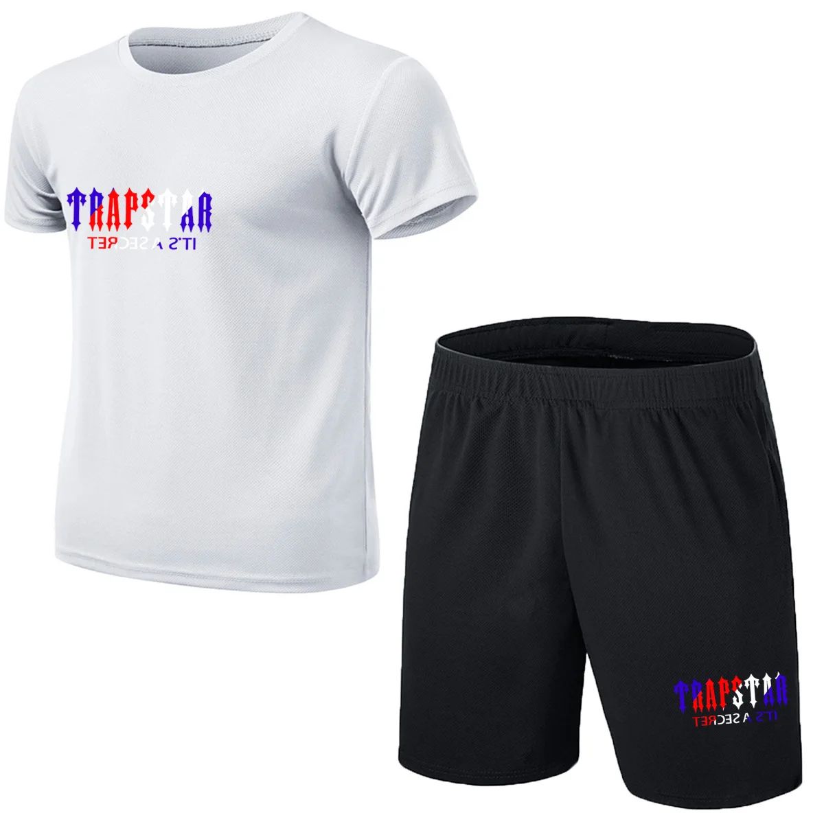 2023 new sports suit 2-piece short-sleeved sweatshirt+shorts suit sportswear jogging men's suit 2023 new