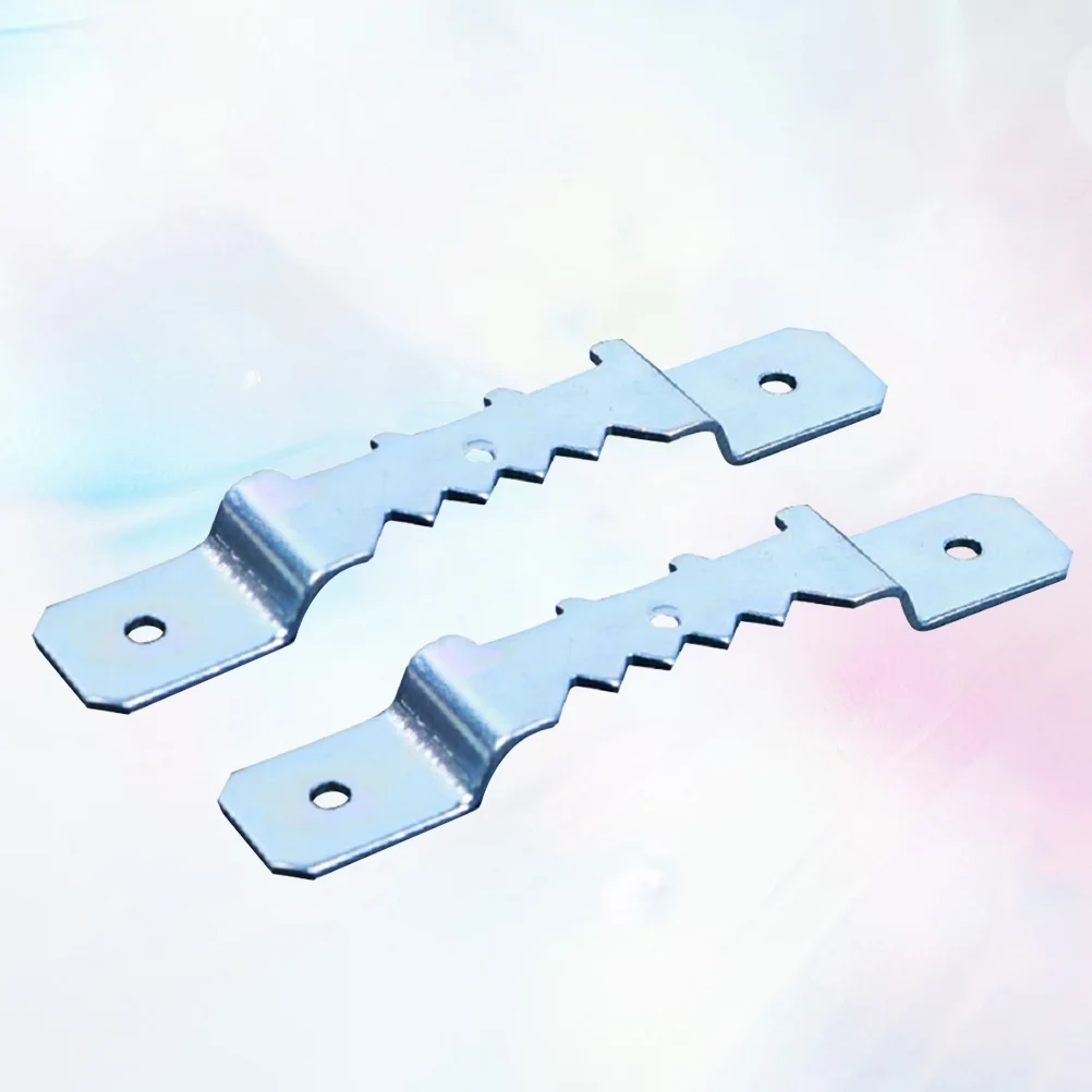 

10Pcs Hooks Metal Sawtooth Photo Frame Hanging Hooks Photo Frame Sawtooth Double Hole Metal Hook Hanger With Screws
