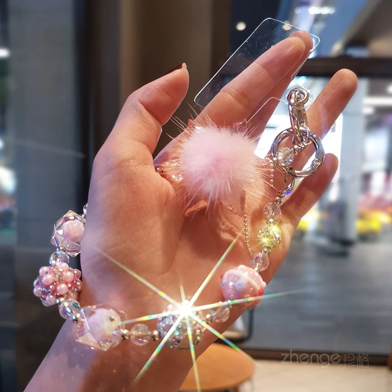 _ Ремешок граффити из бисера цветной бриллиантовый браслет с шариком короткий