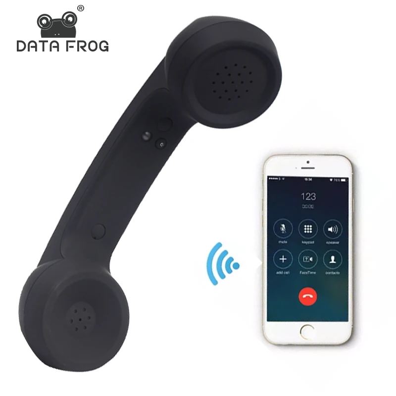 DATA FROG Retro Stereo Handset Radiation-proof Wireless and Wired Handset Receiver Comfortable Call Accessories for mobile phone