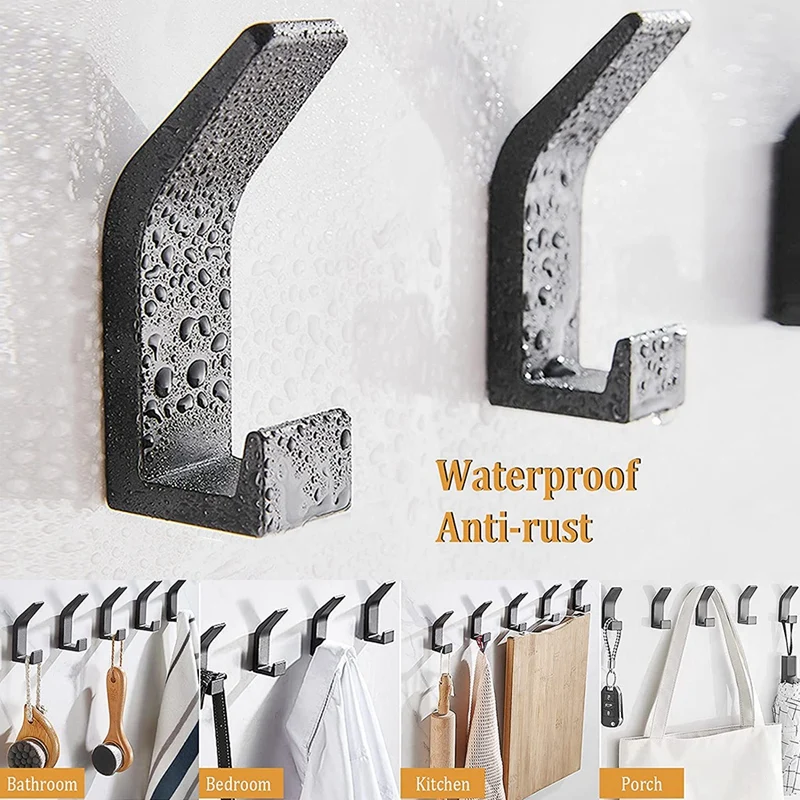 Крючок для банного полотенца 8 упаковок настенный двойной крючок полотенец