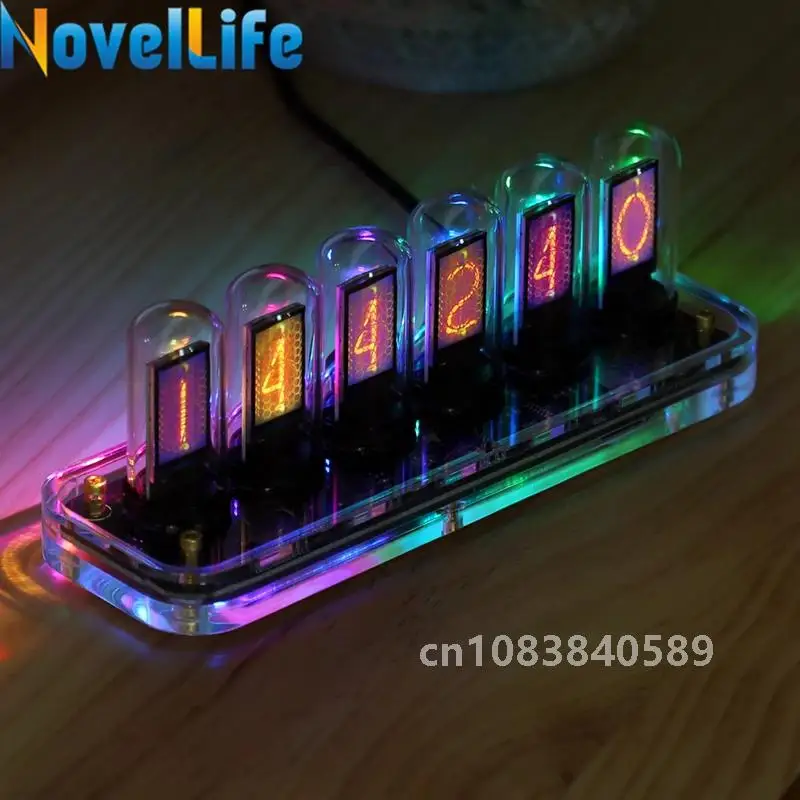 NovelLife SE Nixie трубчатые часы комплект цифровой календарь секундомер время фото