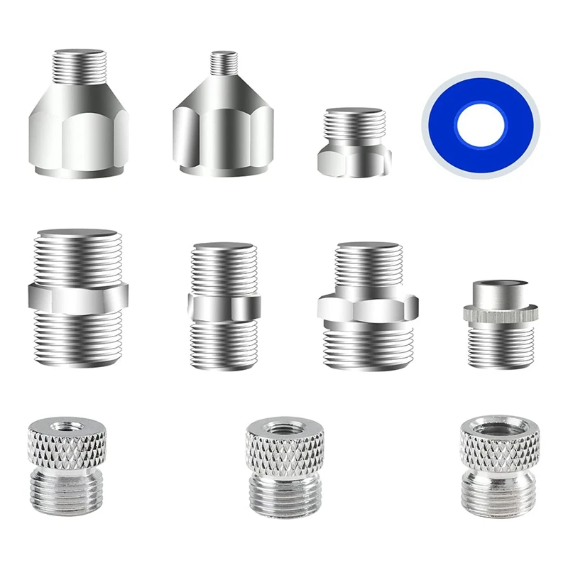 10PCS Multi-Size Adapter Set Air Brush Fitting Connector Kit