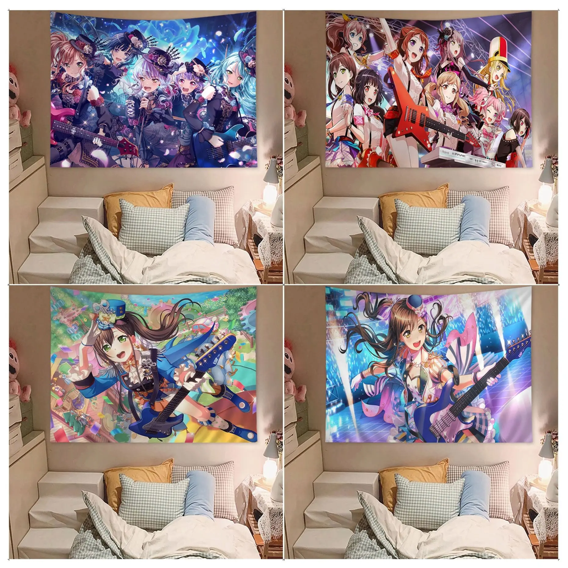 

Bang Dream Printed Large Wall Tapestry Indian Buddha Wall Decoration Witchcraft Bohemian Hippie Wall Art Decor